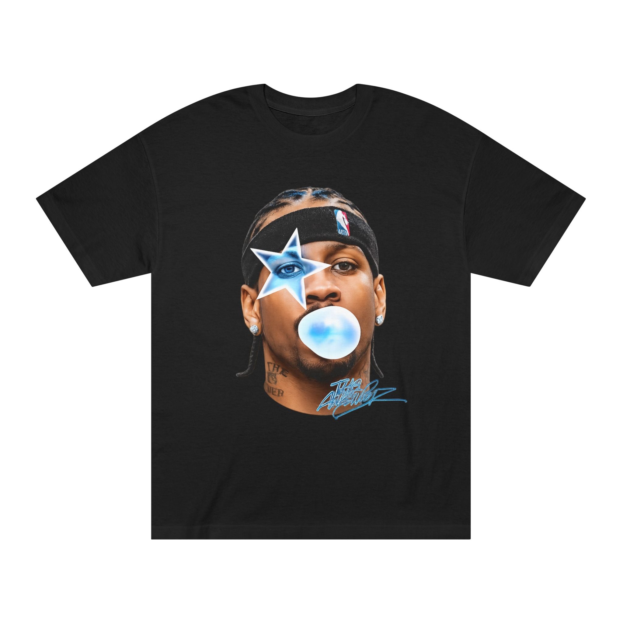 Graphic Tee — Bubblegum Star Face Portrait