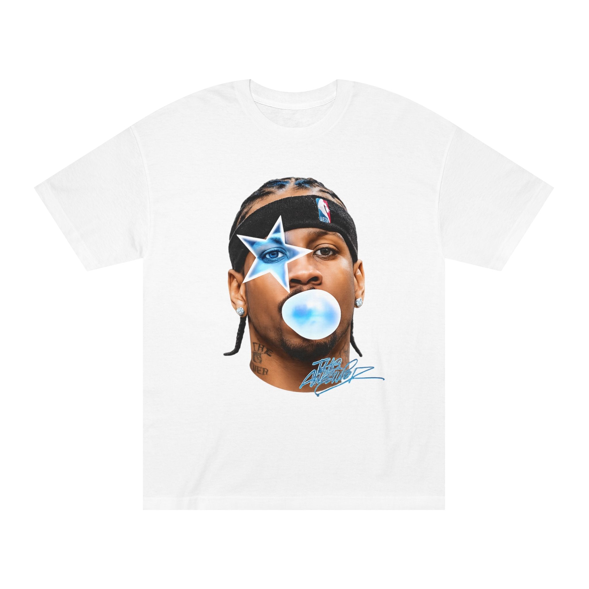 Graphic Tee — Bubblegum Star Face Portrait