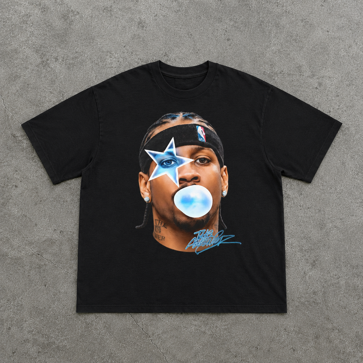 T-Shirt Allen Iverson Blue Bubblegum